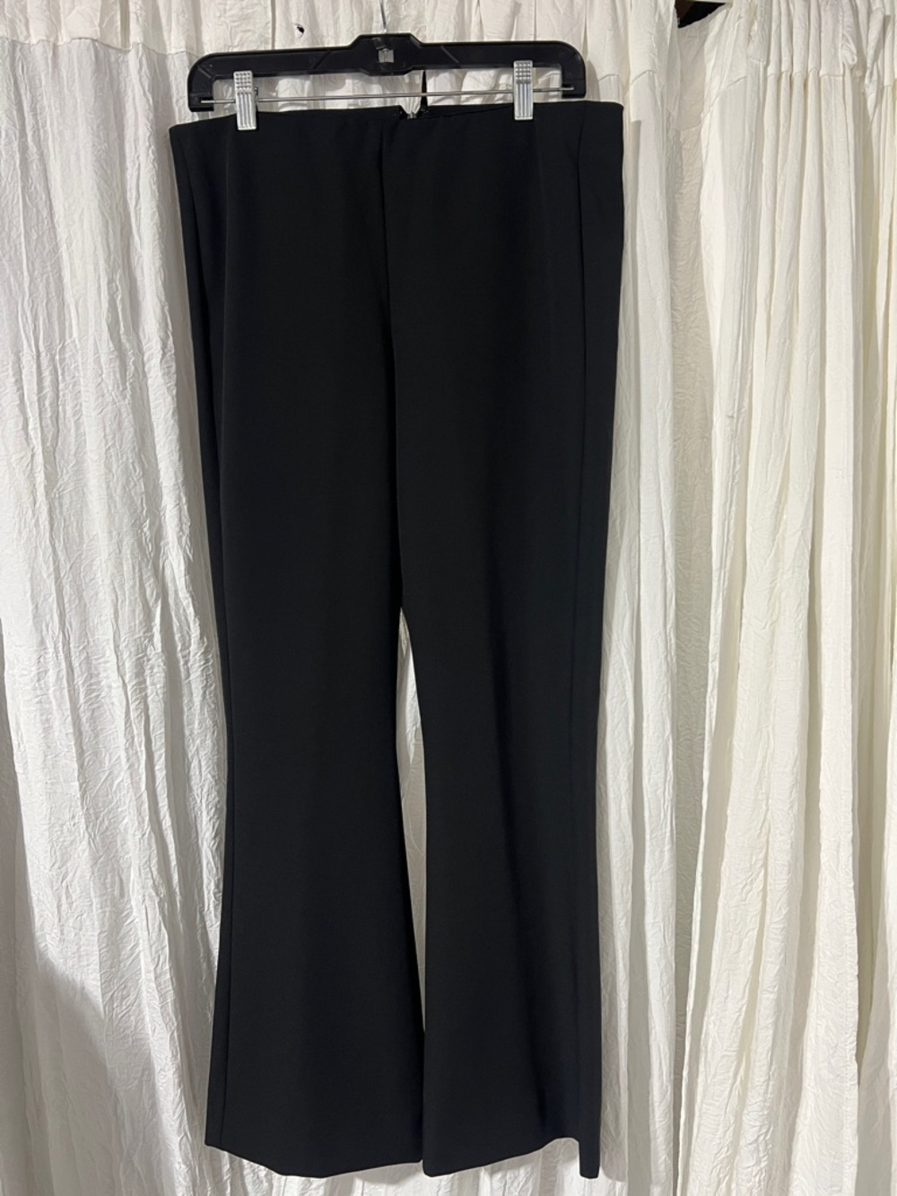 ANTONIO MELANI Black Stretch Flare Trousers